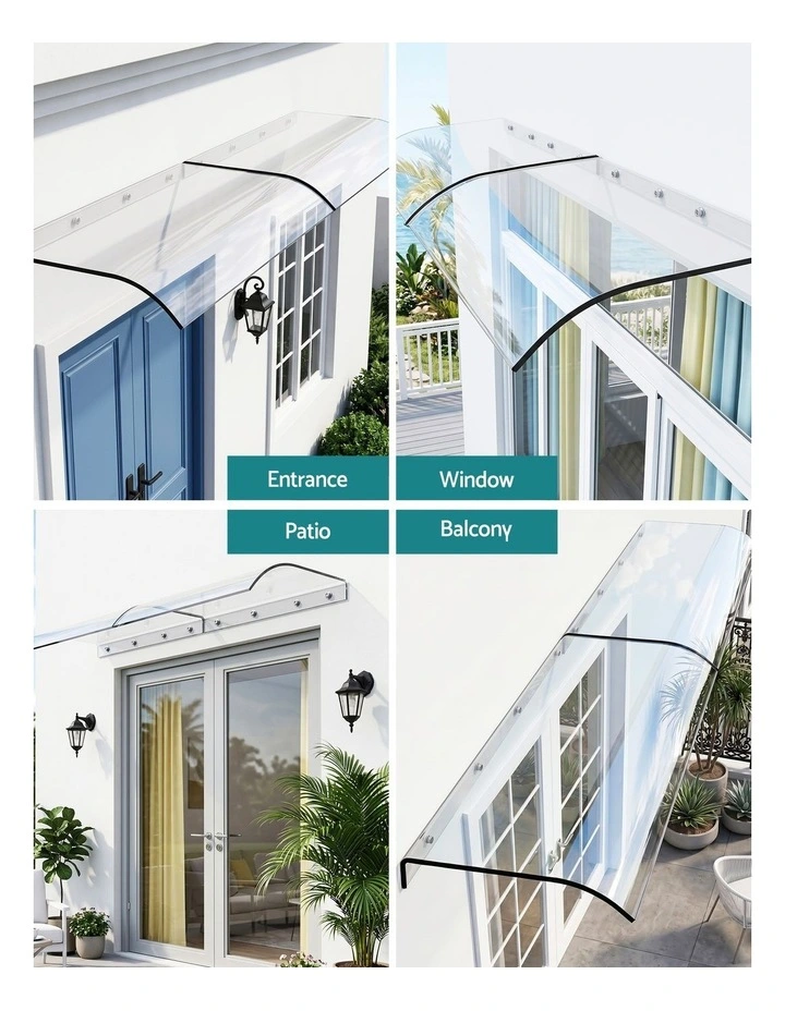 Window Door Awning 0.4mx2m in Transparent image 5