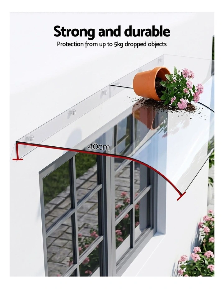 Window Door Awning 0.4mx2m in Transparent image 6