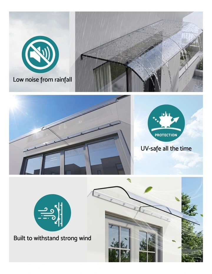 Window Door Awning 0.4mx2m in Transparent image 7