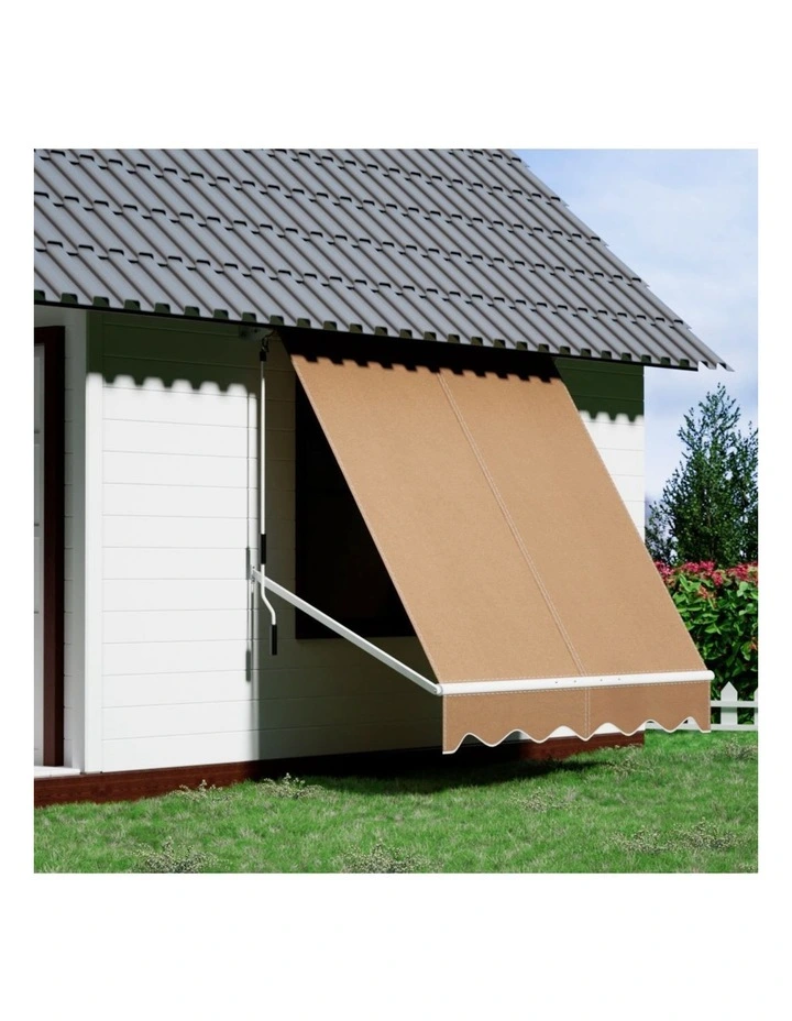 Retractable Pivot Arm Awning Canopy 2.1X2.1m in Beige image 3