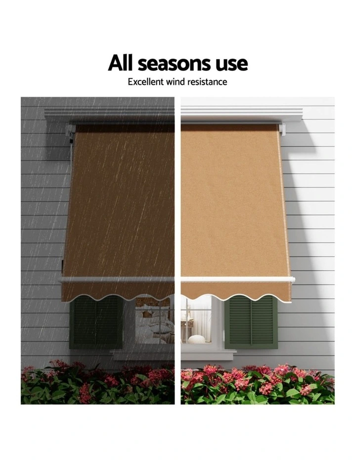 Retractable Pivot Arm Awning Canopy 2.1X2.1m in Beige image 5