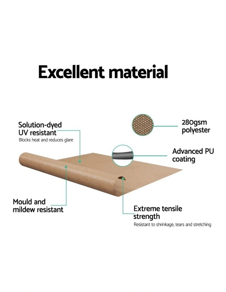 Retractable Pivot Arm Awning Canopy 2.1X2.1m in Beige image 7
