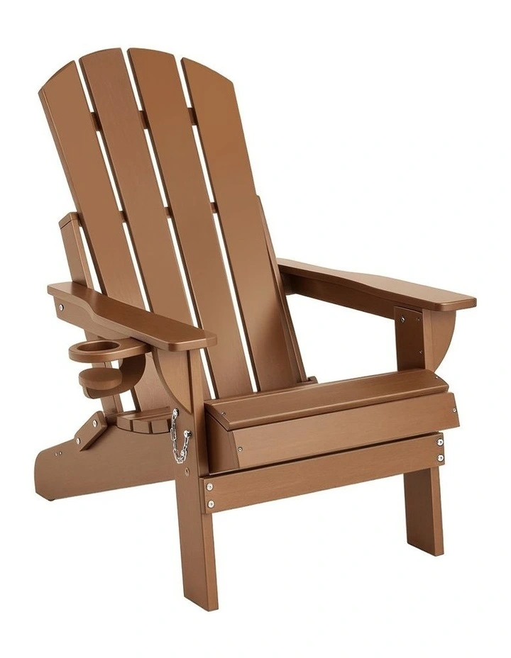 Folding Adirondack Chair in Brown image 1