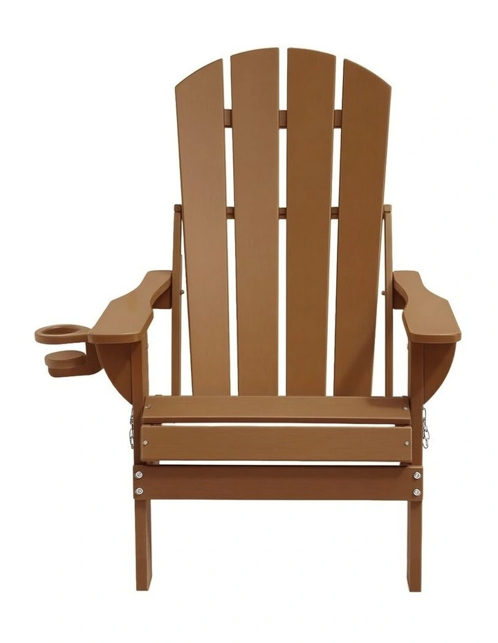 Folding Adirondack Chair in Brown image 2