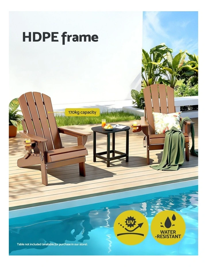 Folding Adirondack Chair in Brown image 5