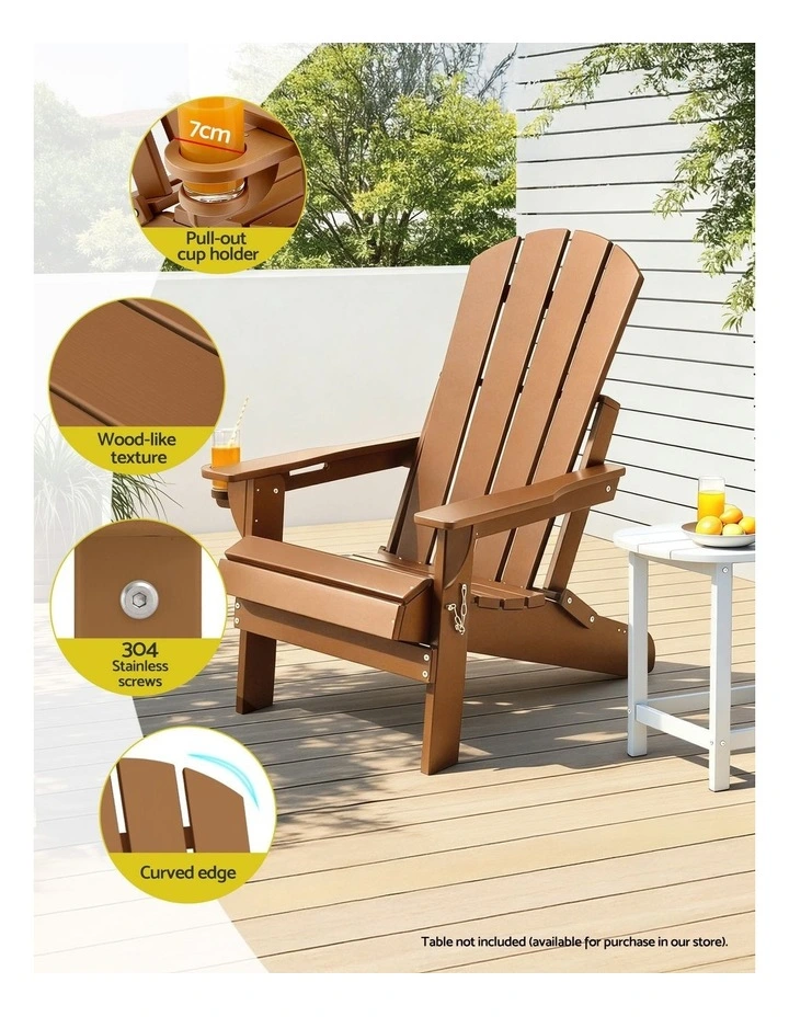 Folding Adirondack Chair in Brown image 6