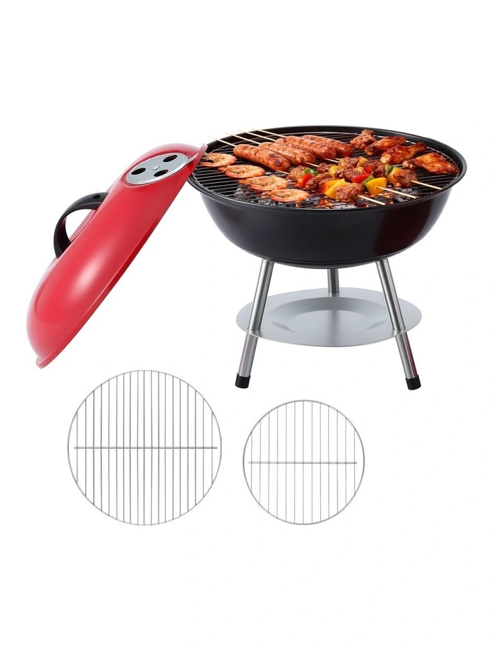 Portable Charcoal BBQ Grill With Lid in Multi image 1