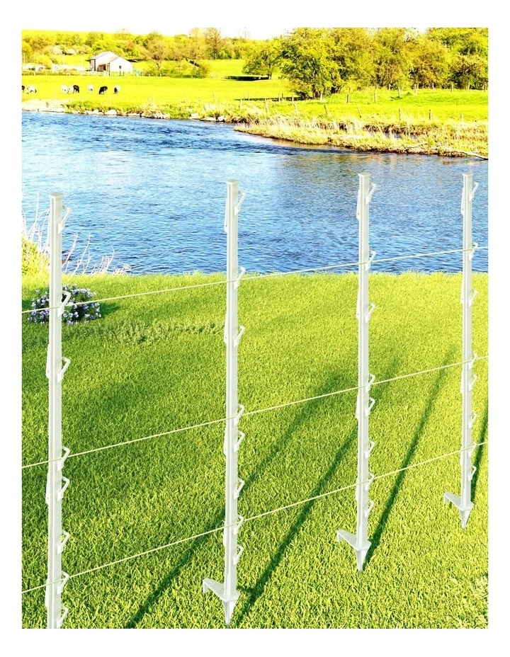 Electric Fence Posts 20 Pieces in White image 3