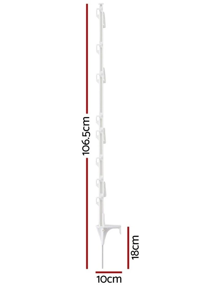 Electric Fence Posts 20 Pieces in White image 4