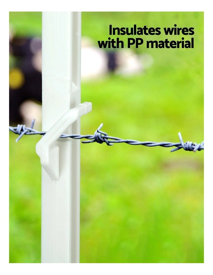 Electric Fence Posts 20 Pieces in White image 6
