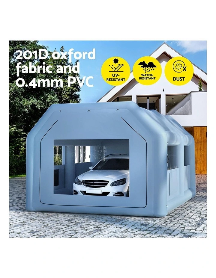 Inflatable Car Paint Booth 6X4m in Blue image 6