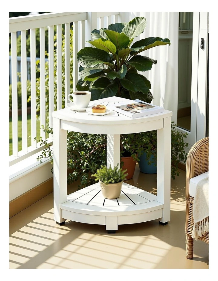Corner Shower Stool With Storage Shelf in White image 3