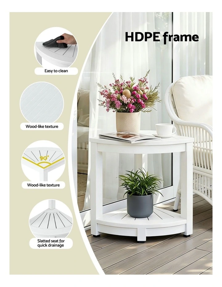Corner Shower Stool With Storage Shelf in White image 6