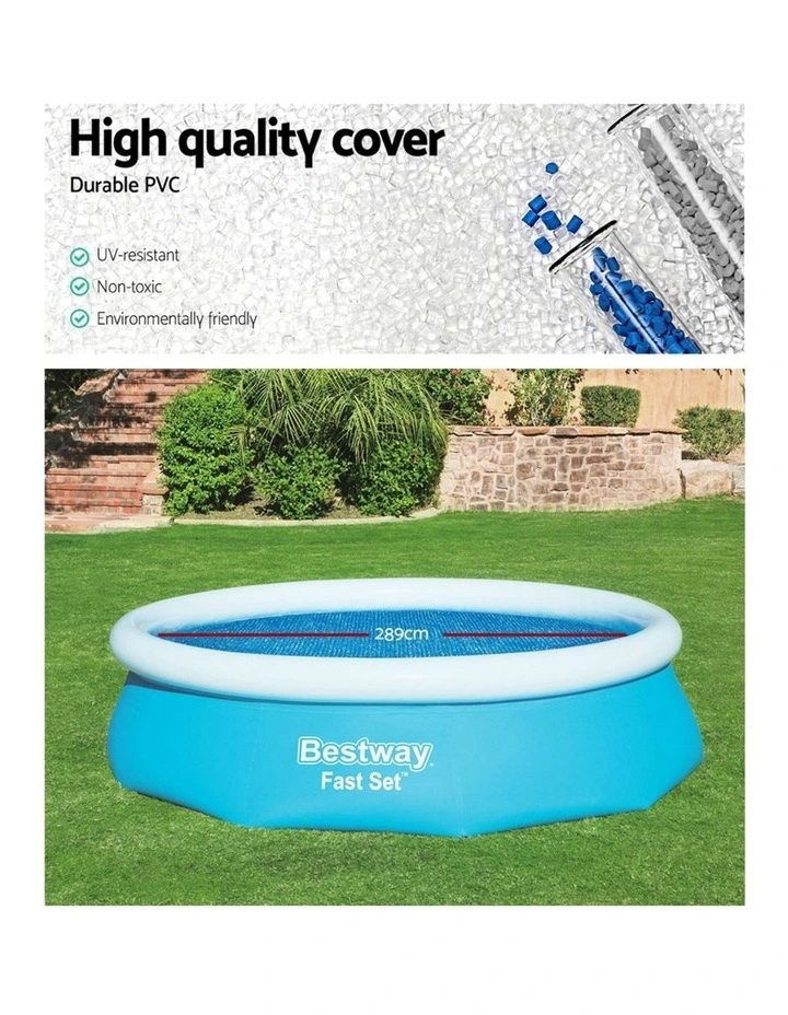 Swimming Pool Cover 3.05m/10ft in Blue image 7