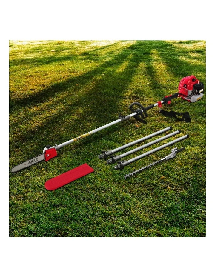 Pole Chainsaw Hedge Trimmer 62CC in Red image 3