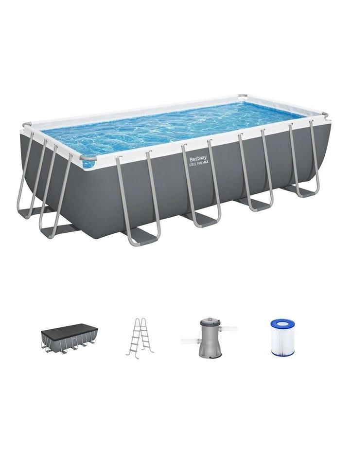 Steel Frame Pool Set 488x244cm in Grey image 2