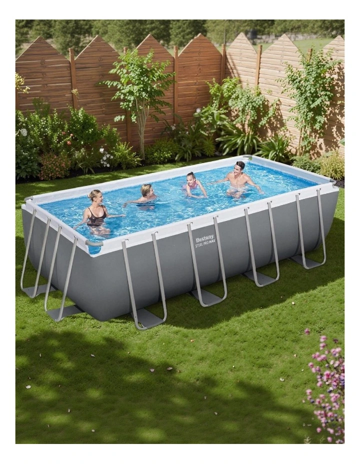 Steel Frame Pool Set 488x244cm in Grey image 3