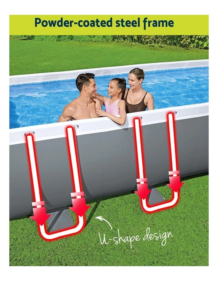 Steel Frame Pool Set 488x244cm in Grey image 5