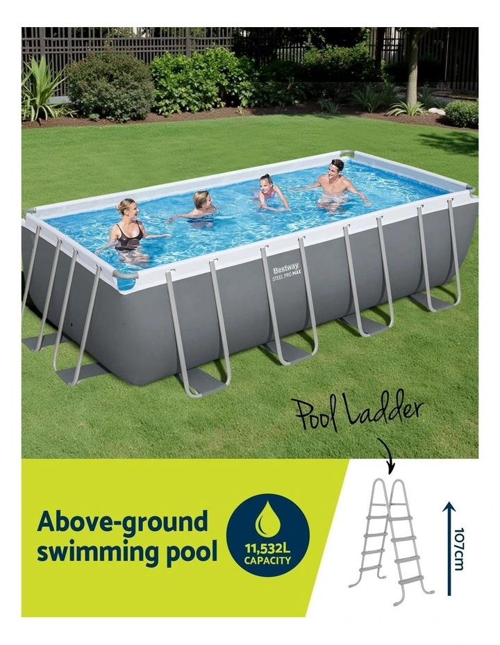 Steel Frame Pool Set 488x244cm in Grey image 6