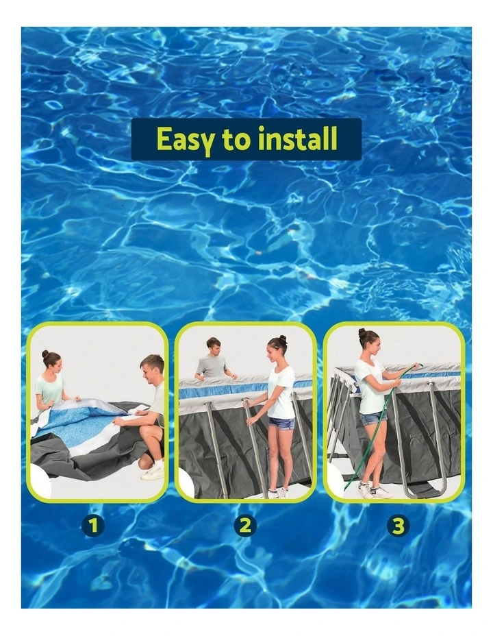 Steel Frame Pool Set 488x244cm in Grey image 7