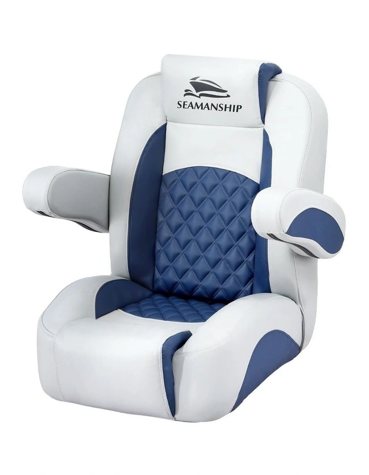 Reclining Captain Boat Seat 90 To 155 Degrees in Blue image 1
