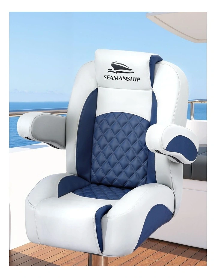 Reclining Captain Boat Seat 90 To 155 Degrees in Blue image 3