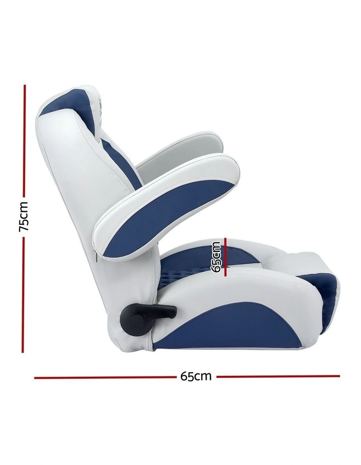 Reclining Captain Boat Seat 90 To 155 Degrees in Blue image 4
