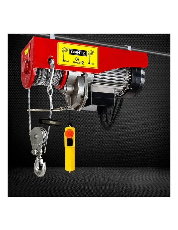 Electric Hoist Winch 300/600kg Cable 18M in Red image 3