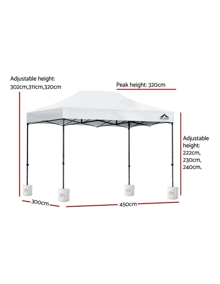 Pop Up Gazebo 3x4.5m in White image 2