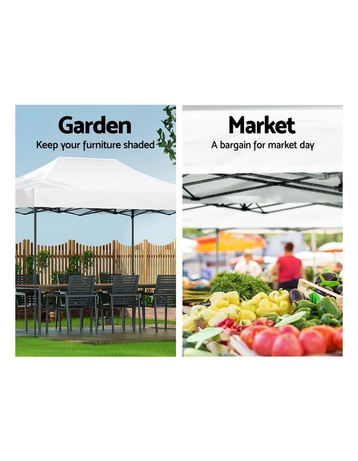Pop Up Gazebo 3x4.5m in White image 6