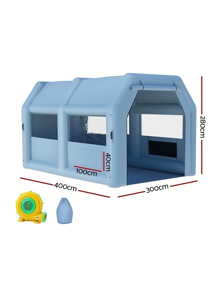 Inflatable Spray Booth 4x3m in Blue image 3