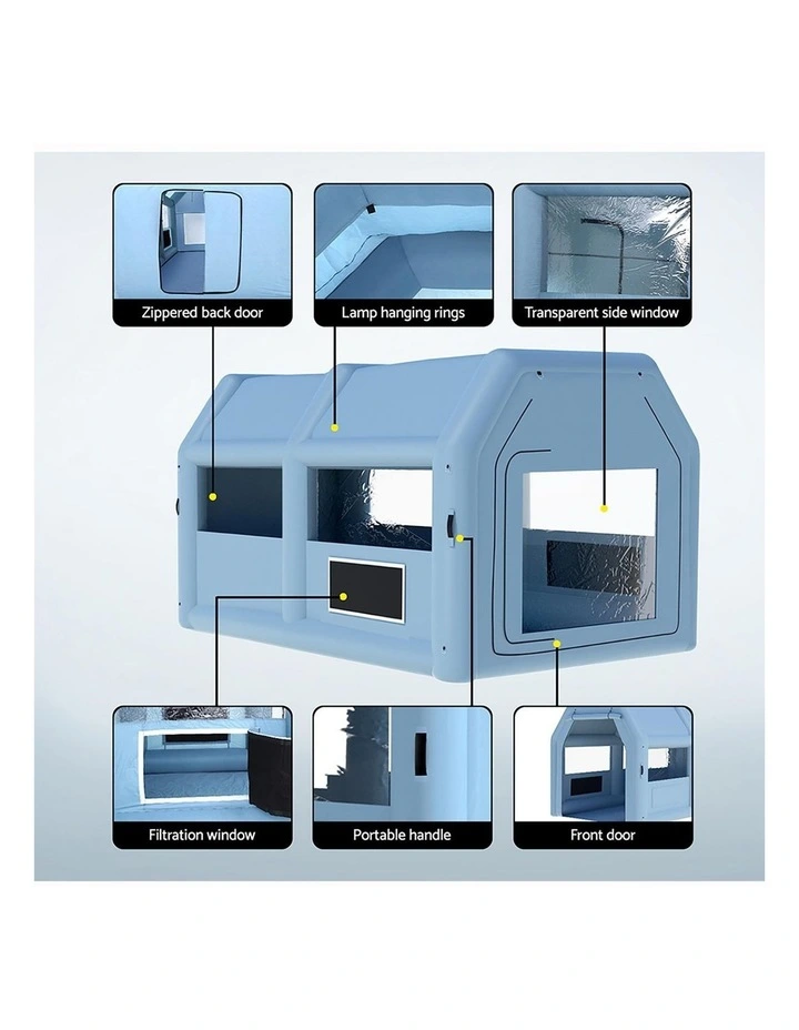 Inflatable Spray Booth 4x3m in Blue image 5