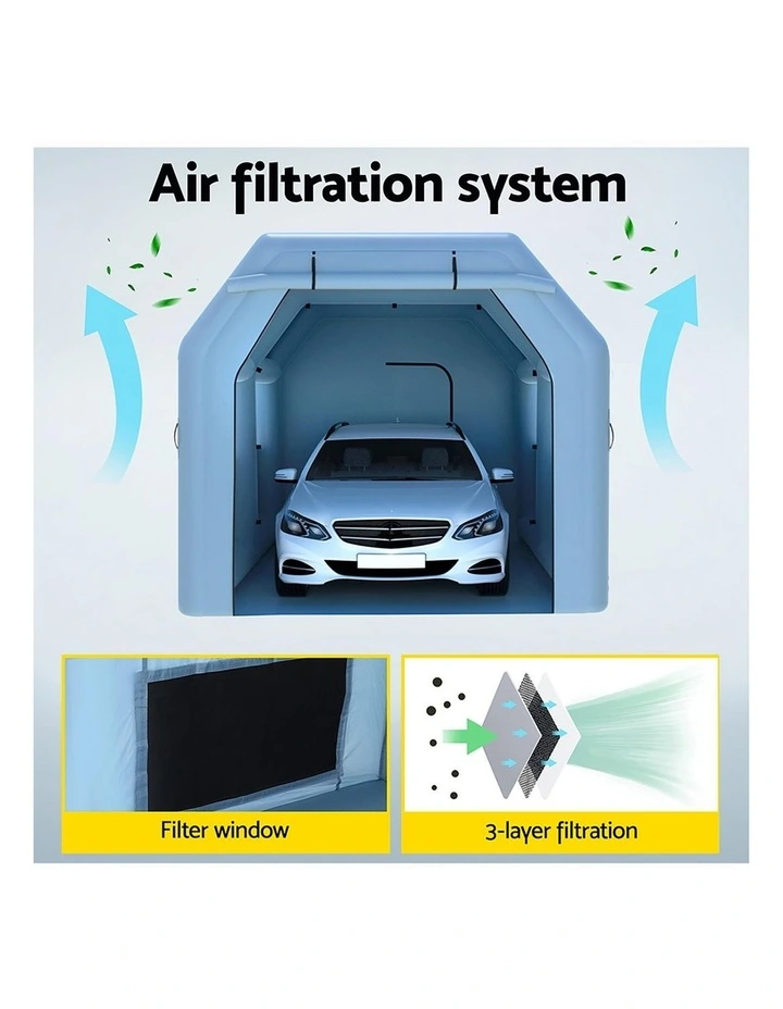 Inflatable Spray Booth 4x3m in Blue image 7