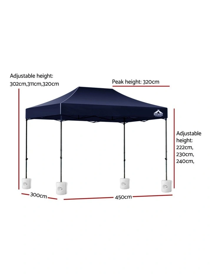 Pop Up Gazebo 3x4.5m in Navy image 2