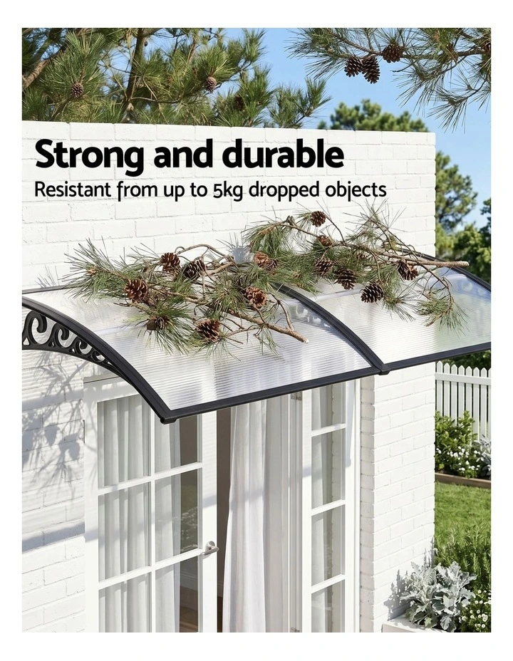 Window Door Awning 0.8mx2m in Transparent image 5