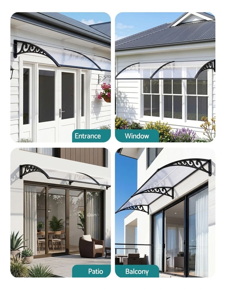 Window Door Awning 0.8mx2m in Transparent image 6