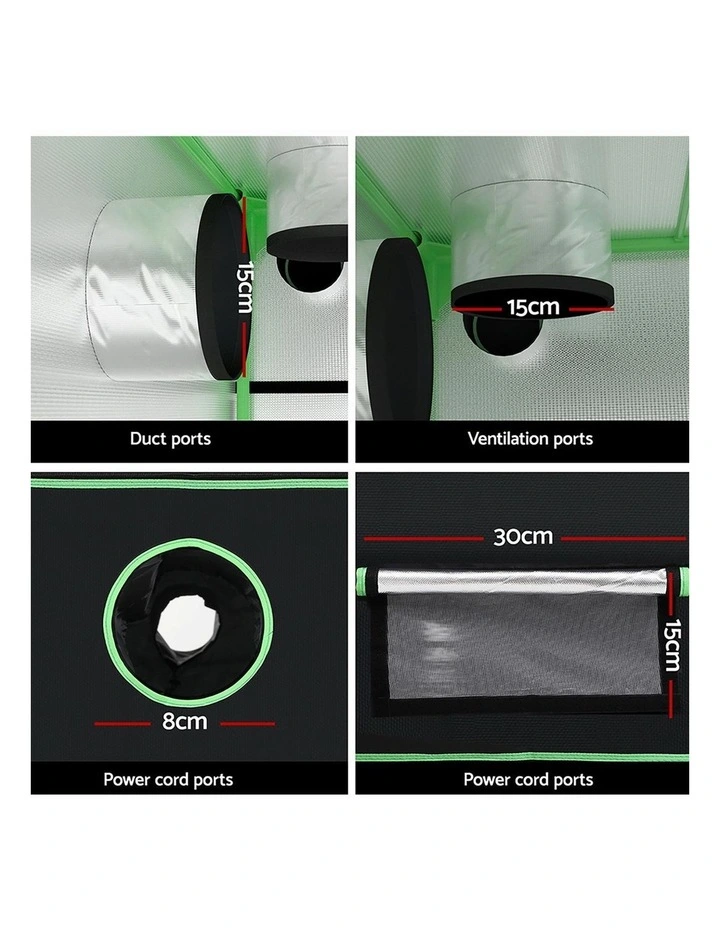 Hydroponics Grow Tent 100x60x180cm in Black image 7