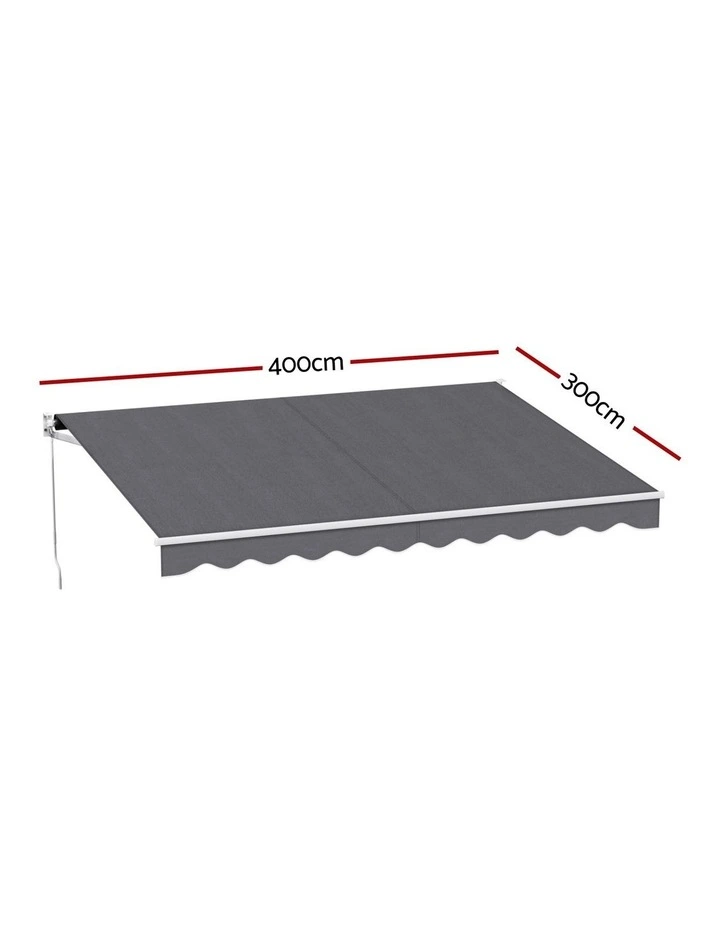 Folding Arm Awning Motorised Sunshade 4Mx3M in Grey image 4