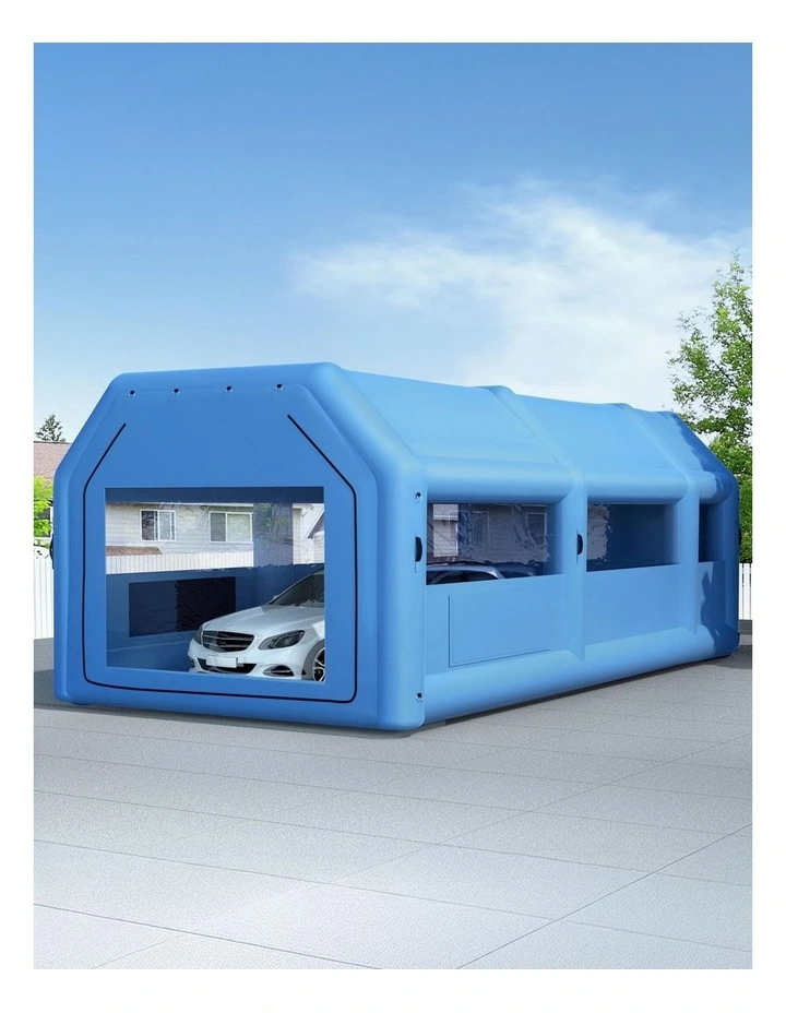 Inflatable Spray Booth Car Paint Tent 10x5x3.5m in Blue image 4