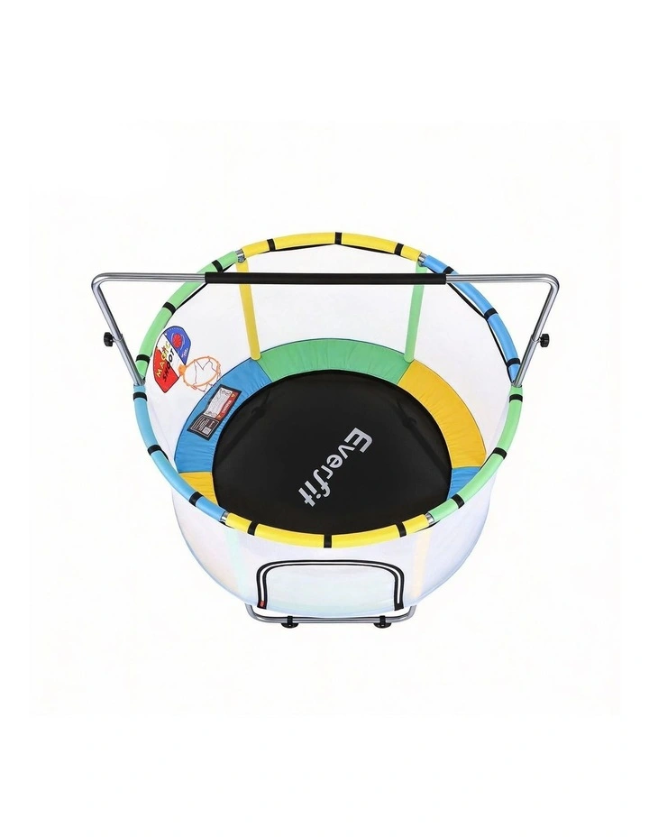 Rebounder With Basketball Set Sandbag Boxing Trampoline Game 55inch image 2