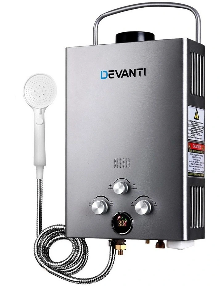 Portable Gas Water Heater With Pump Lpg System in Grey image 1