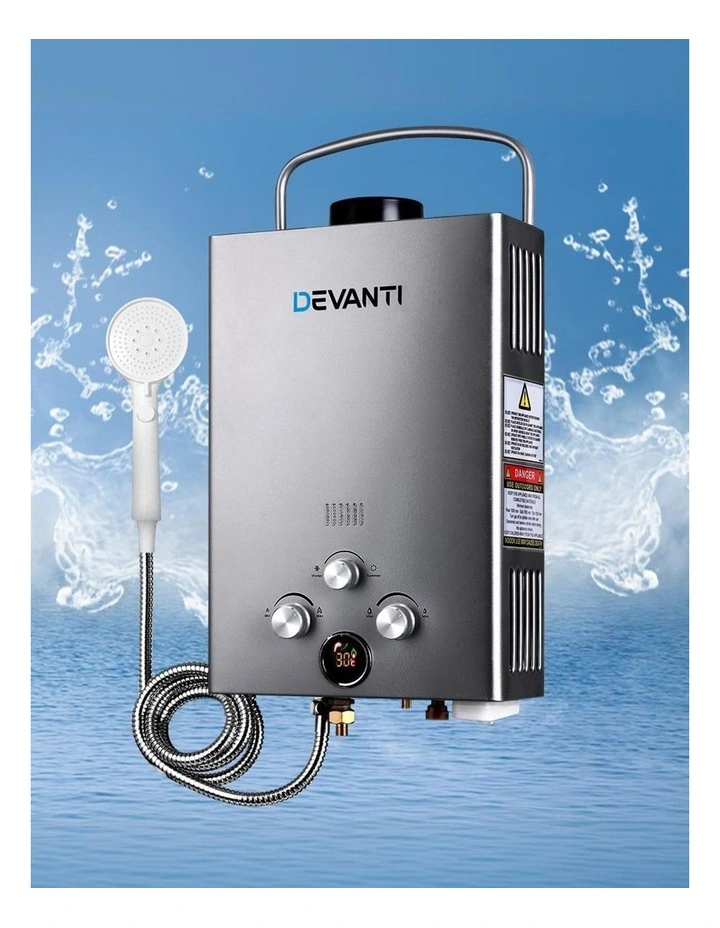 Portable Gas Water Heater With Pump Lpg System in Grey image 3