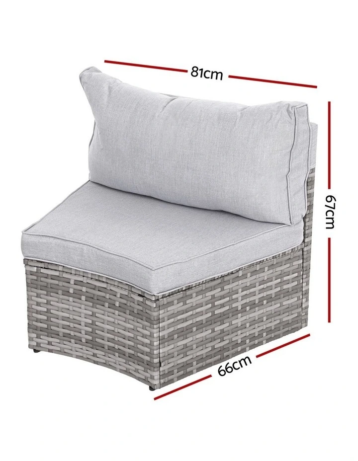 Outdoor Sofa Set 2 Pieces in Grey image 2