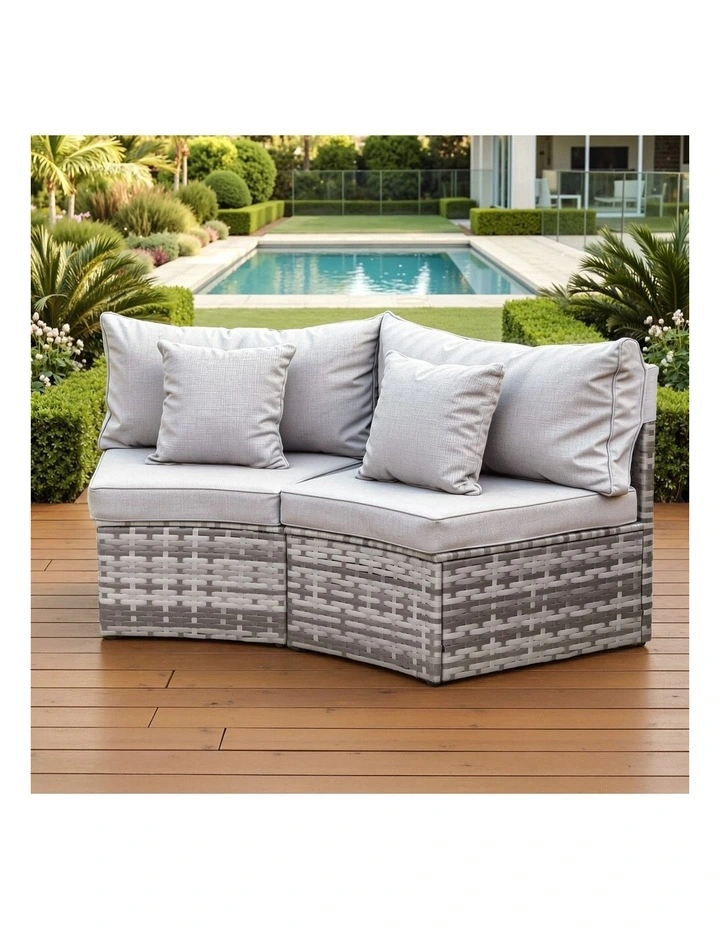 Outdoor Sofa Set 2 Pieces in Grey image 3