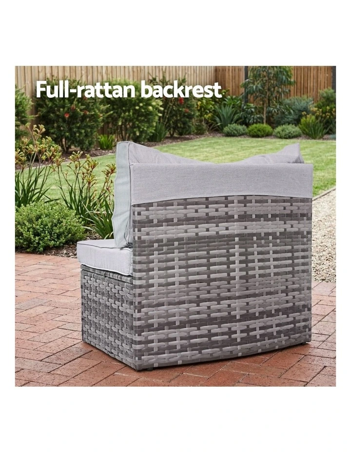 Outdoor Sofa Set 2 Pieces in Grey image 7