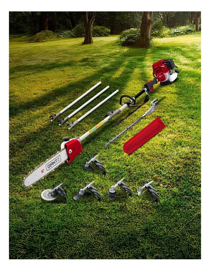 7 In 1 Pole Chainsaw Petrol Hedge Trimmer Tree Pruner 12'' in Multi image 3