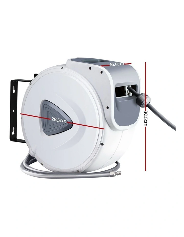 Compressor Auto Rewind Wall Mount Garage Retractable Air Hose Reel 10m in Multi image 2