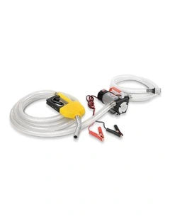 Diesel Transfer Pump Extractor Oil Fuel Electric Bowser Auto Display 12V in Silver