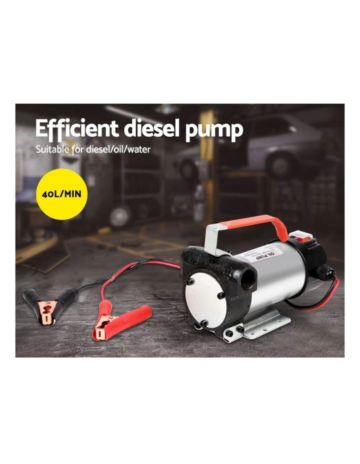 Diesel Transfer Pump Extractor Oil Fuel Electric Bowser Auto Display 12V in Silver image 4