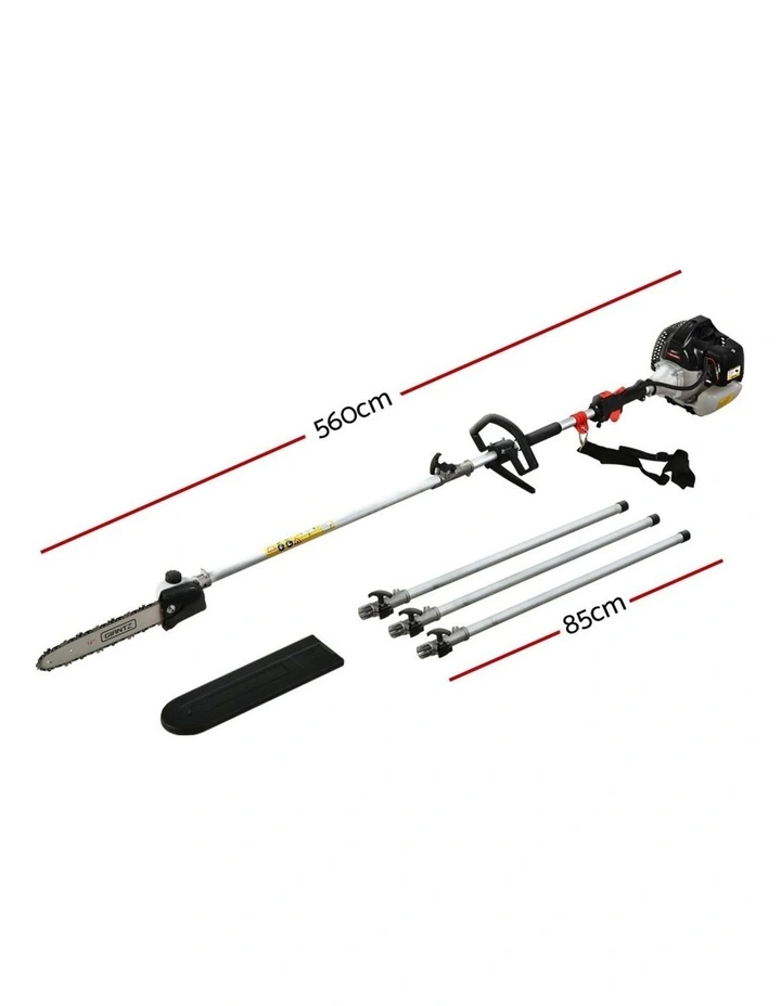 Petrol Pole Chainsaw Pruner Pro Arbor Tree Tool 62CC in Black image 2